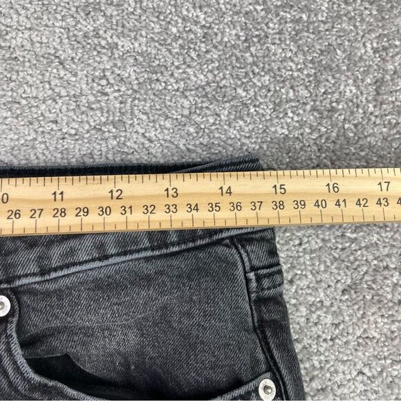 Gap Jeans Women's 8 Black Wash Straight High Rise Denim Faded - Picture 7 of 11